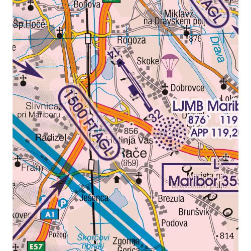 Slovenia VFR ICAO Chart 2025