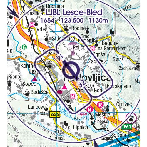 Slovenia VFR ICAO Chart 2025