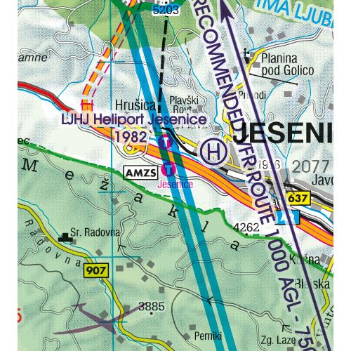 Slovenia VFR ICAO Chart 2025