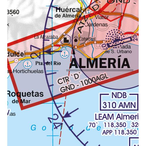 Španělsko - severozápad VFR mapa 2022 1:500 000