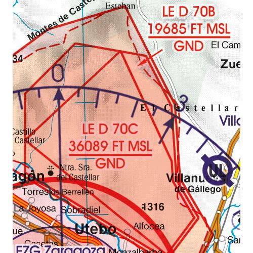 Spain South West VFR ICAO Chart 2025