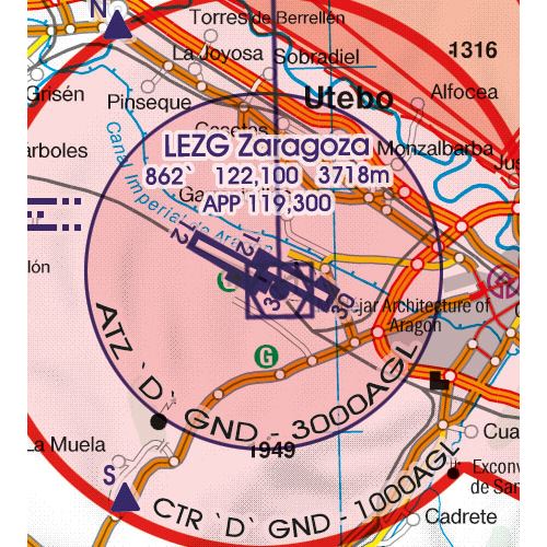 Spain South West VFR ICAO Chart 2025