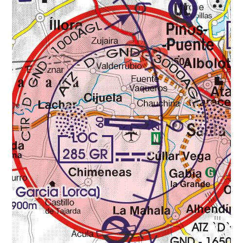 Spain South West VFR ICAO Chart 2025