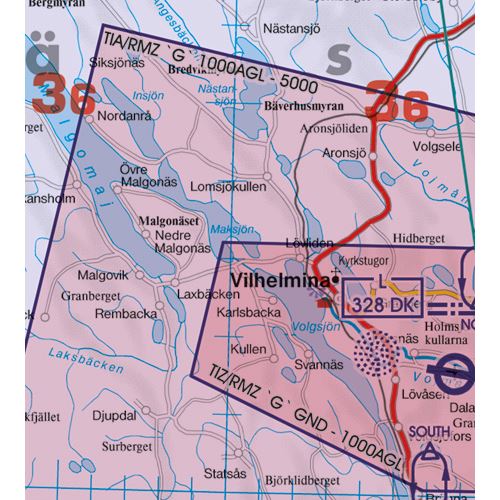 Sweden Center North VFR Chart 2024