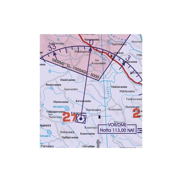 Švédsko Střed - sever VFR mapa 2024