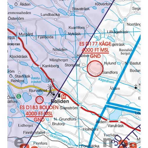 Sweden Center North VFR ICAO Chart 2025