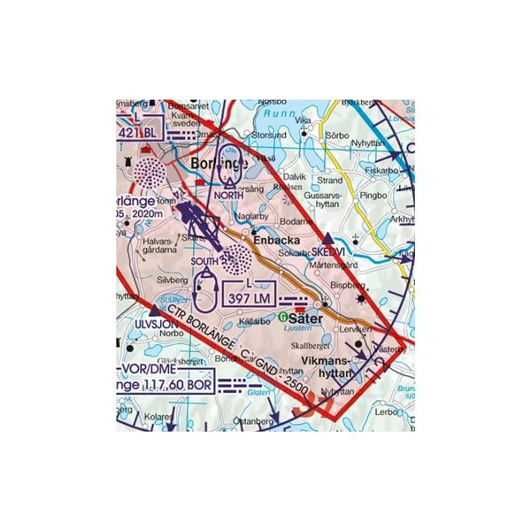 Sweden Center South VFR Chart 2024