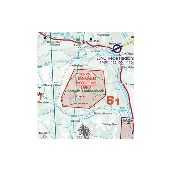Sweden Center South VFR ICAO Chart 2025