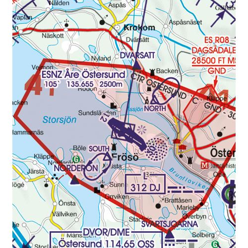 Sweden Center South VFR ICAO Chart 2025
