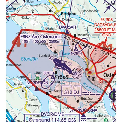 Sweden Center South VFR Chart 2024