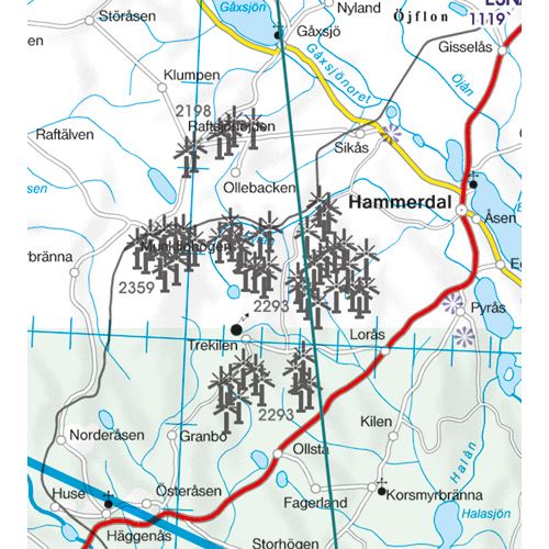 Švédsko Střed - jih VFR mapa 2024