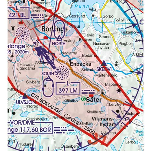 Švédsko Jih VFR mapa 2024