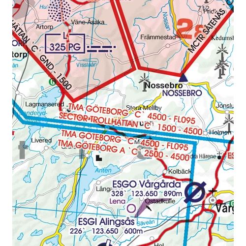 Švédsko Jih VFR mapa 2024