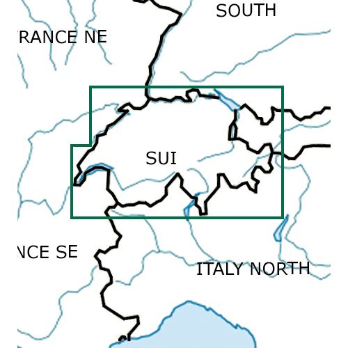 Švýcarsko VFR ICAO mapa 2024