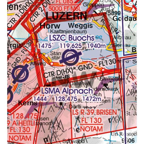 Switzerland VFR ICAO Chart 2025