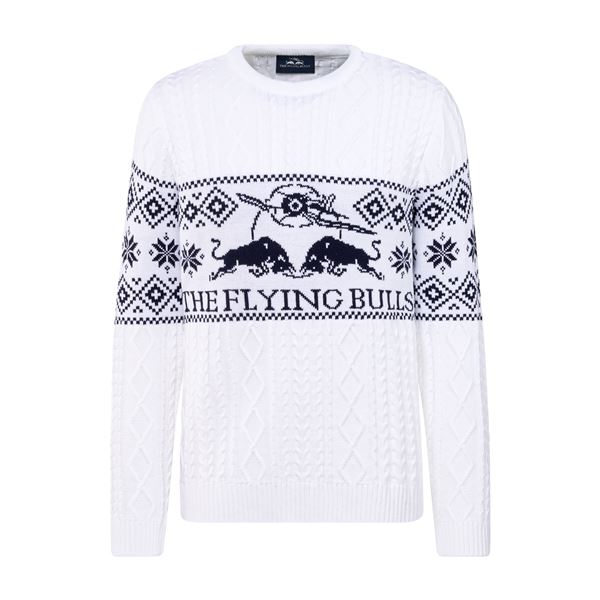 RED BULL Winter Sweater Flying Bulls white, XXL