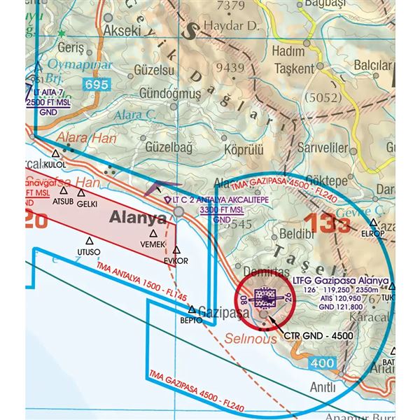 Turecko Východ VFR mapa 2024