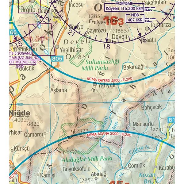 Turkey West VFR ICAO Chart 2025