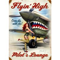 Flyin High with Pin-up Aluminium Poster