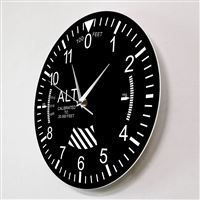 ALTIMETER Wall Clock, black