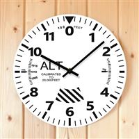 ALTIMETER Wall Clock, white 