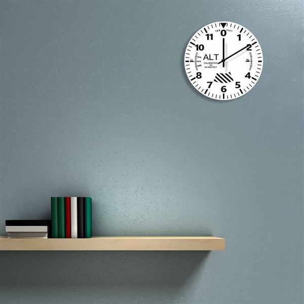 ALTIMETER Wall Clock, white 