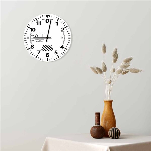 ALTIMETER Wall Clock, white 