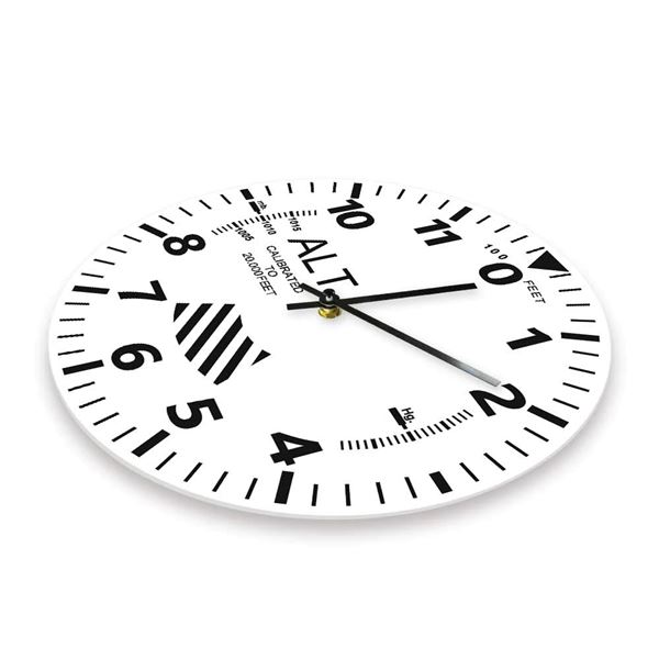 ALTIMETER Wall Clock, white 