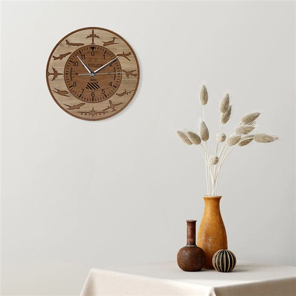 Aircraft ALTITUDE Wall Clock, wood decor