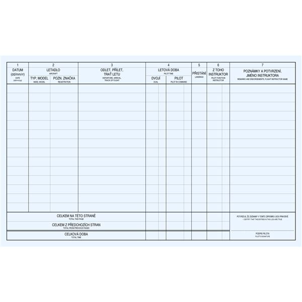 Pilot logbook - microlights