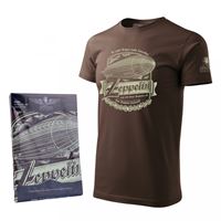 ANTONIO T-Shirt with ZEPPELIN brown, M