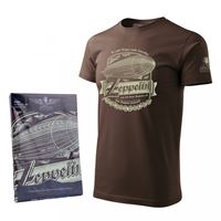 ANTONIO T-Shirt with ZEPPELIN, brown, M