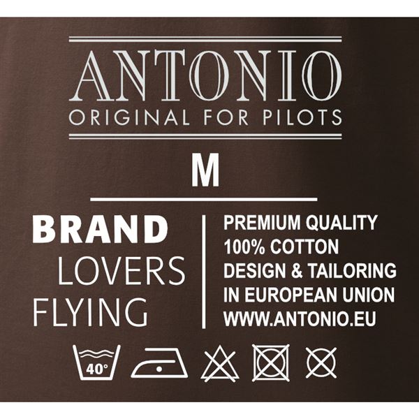 ANTONIO T-Shirt with ZEPPELIN, brown, L