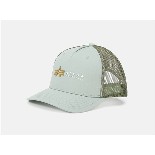 Alpha Industries Label Trucker Cap dusty green