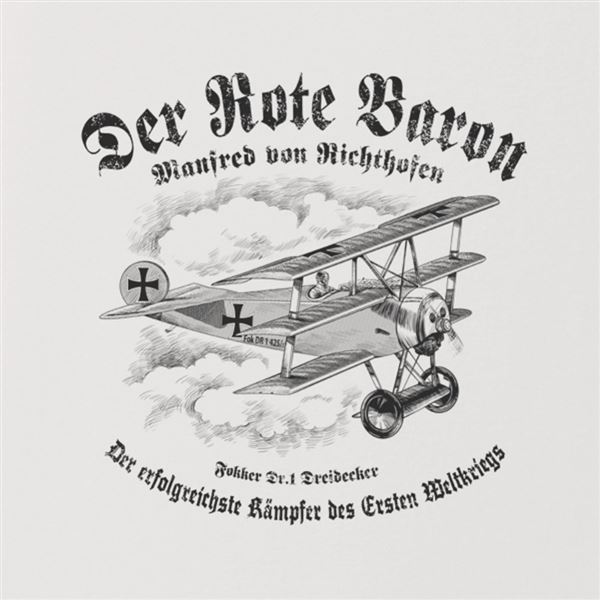 ANTONIO Tričko dámské s trojplošníkem FOKKER DR.1 DREIDECKER, bílá, XXL