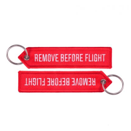 Keyring REMOVE BEFORE FLIGHT classic