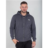 Alpha Industries Mikina Basic SL zip tm.šedá, M Alpha Industries Mikina Basic SL zip tm.šedá, M