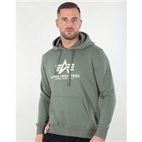 Alpha Industries Mikina Basic s kapucí vintage green, M