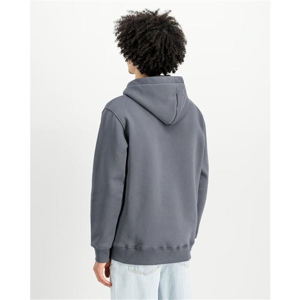 Alpha Industries Mikina Basic s kapucí tm. šedá, M