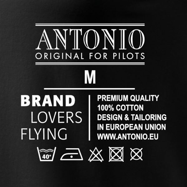 ANTONIO Tričko PILOT černé, 3XL